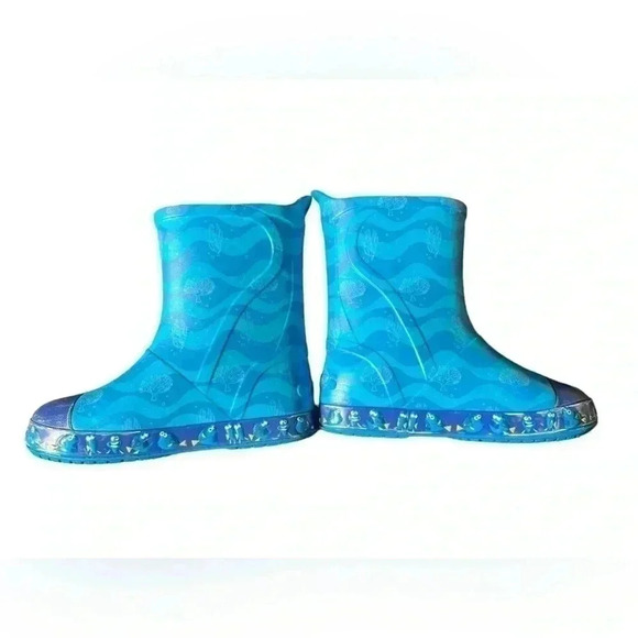 Crocs Kids Finding Dory Rain Boots Blue Disney Size C11 Toddler/Youth - Picture 2 of 6